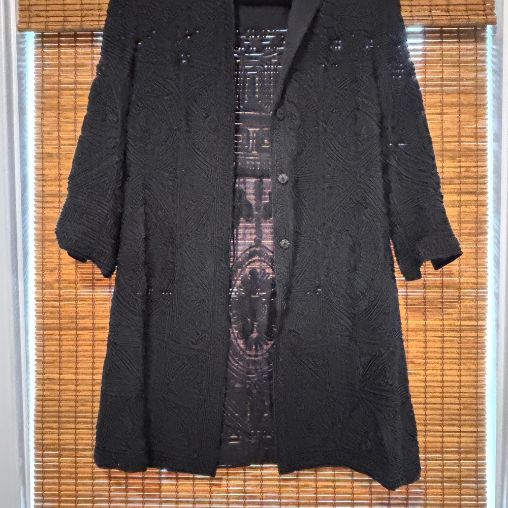Elie Tahari Black Embroidered Jacket
